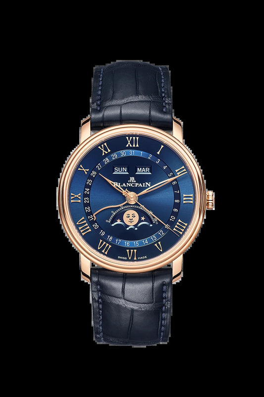 Unworn  Villeret Ultra Slim Moonphase and Complete Calender, 18K Red Gold, 40 Mm, Ref# 6654-3640-55B, Box and Papers