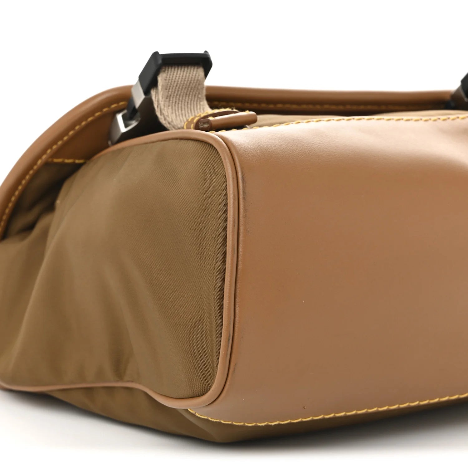 Re-Nylon Nappa Triangle Medium Shoulder Bag Cocoa