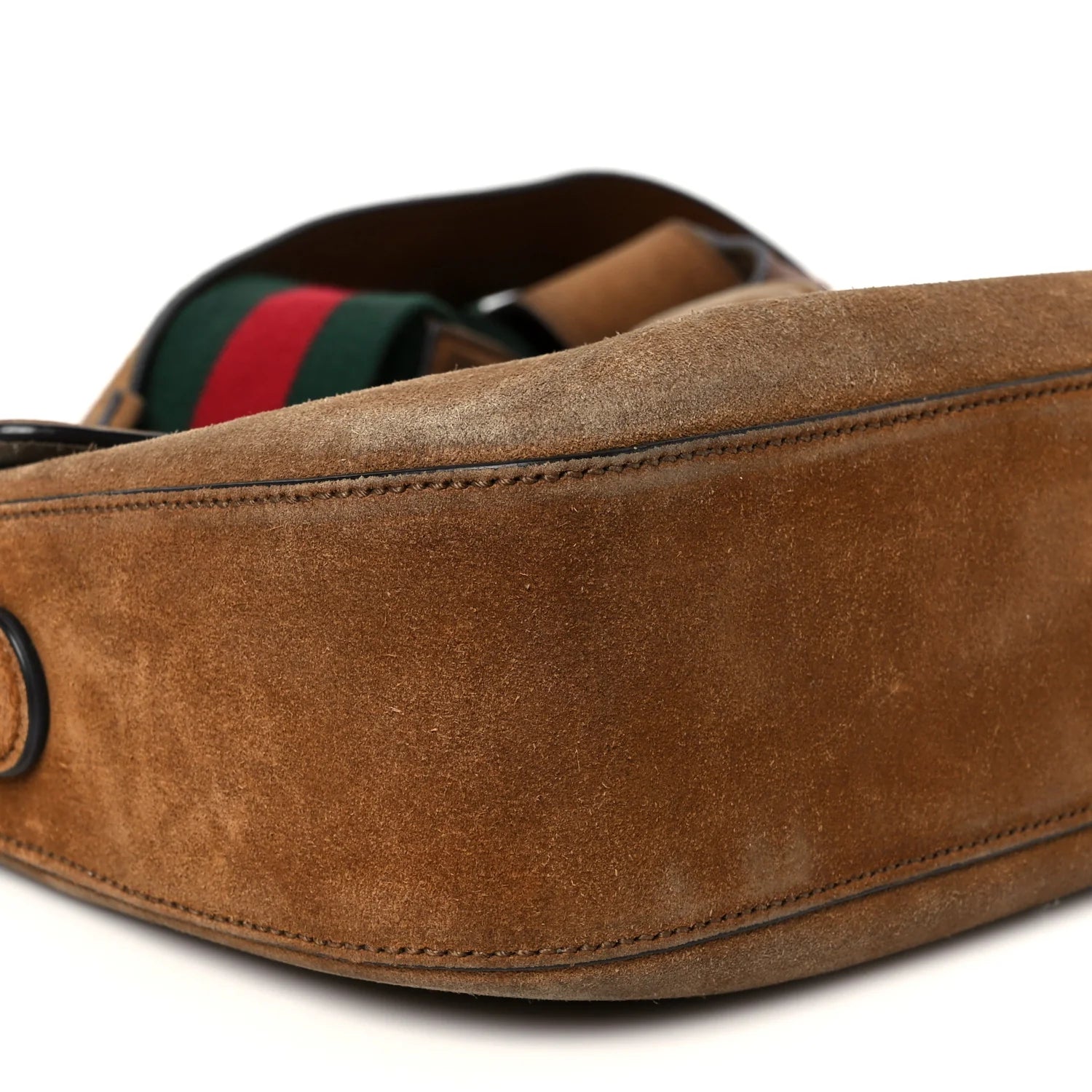 Suede Medium Lady Web Shoulder Bag New Marron