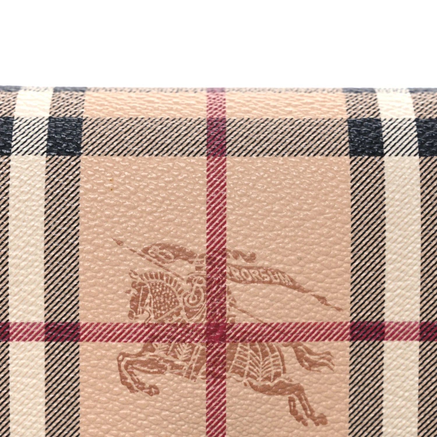 Haymarket Check Henley Wallet on Chain Coral Red