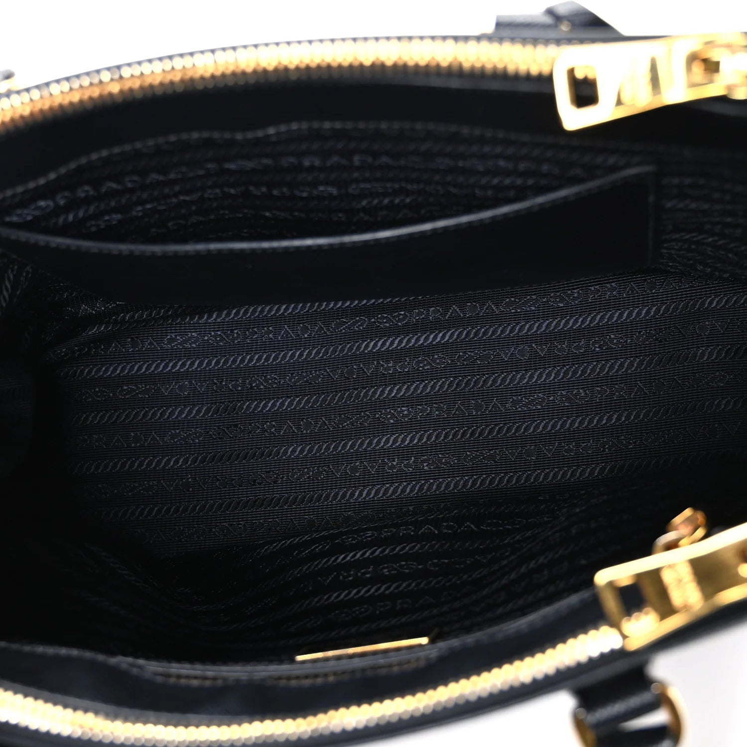 Saffiano Small Galleria Double Zip Tote Black