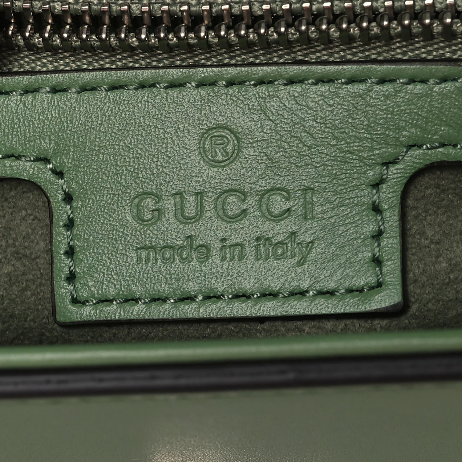 Senna Calfskin Petite GG Top Handle Shoulder Bag Green Soil Grass