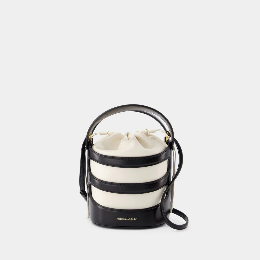 TWO-TONE LEATHER the RISE BUCKET BAG