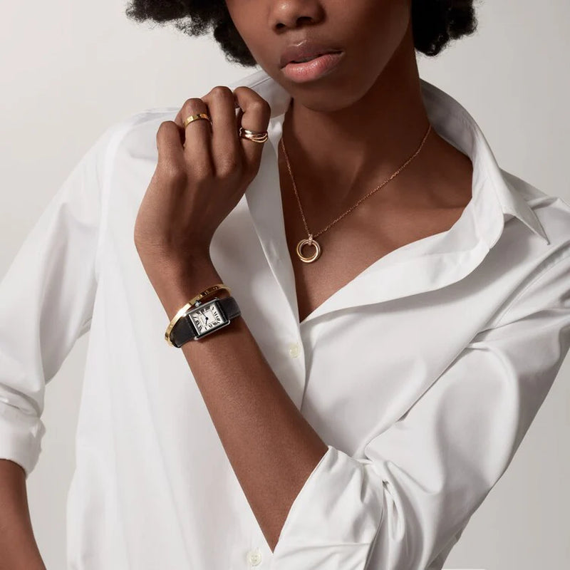 Unworn  Tank Must De , Small Stainless Steel, 29.5Mm X 22Mm, Ref# WSTA0042, Box and Papers