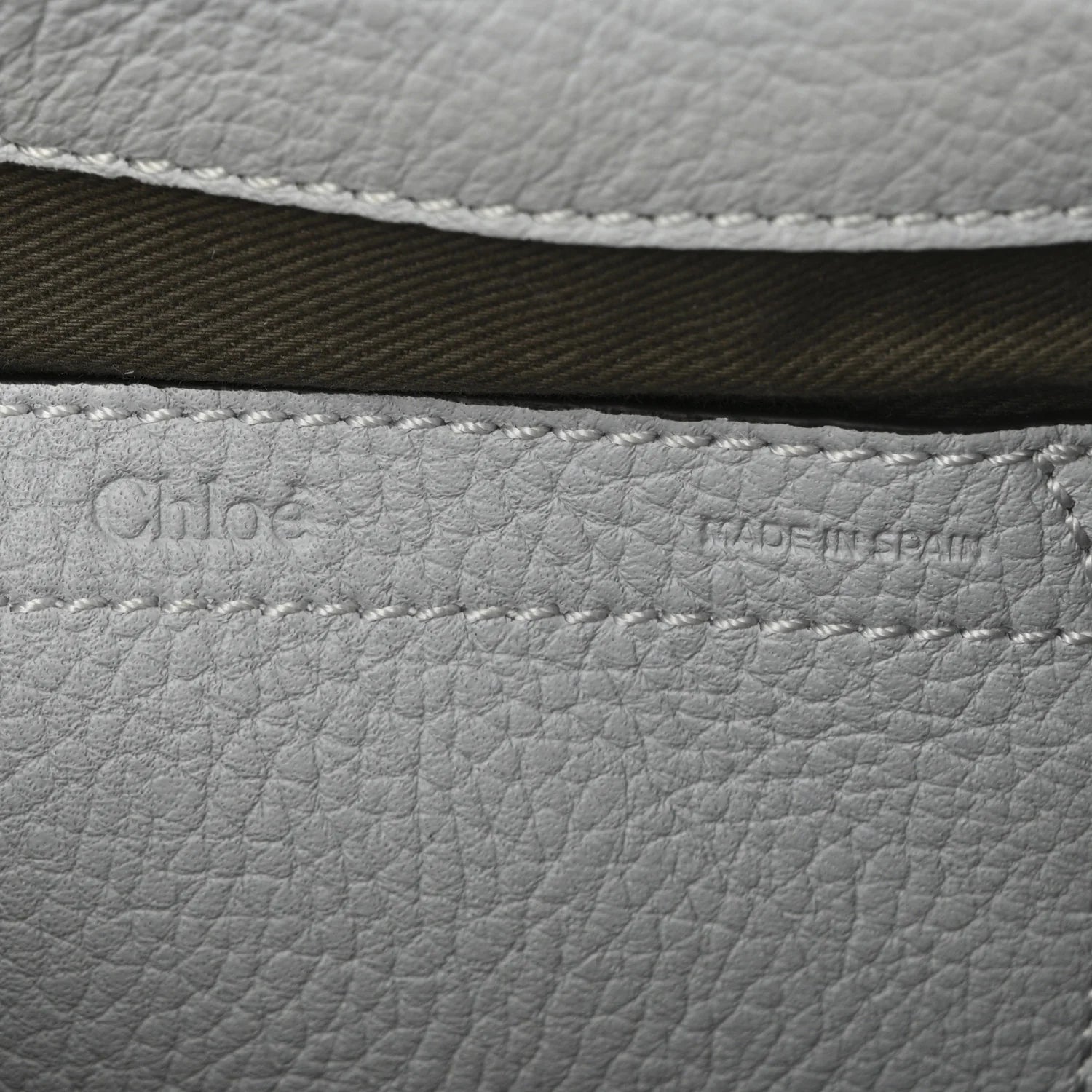 Grained Calfskin Small Marcie Saddle Bag Airy Grey