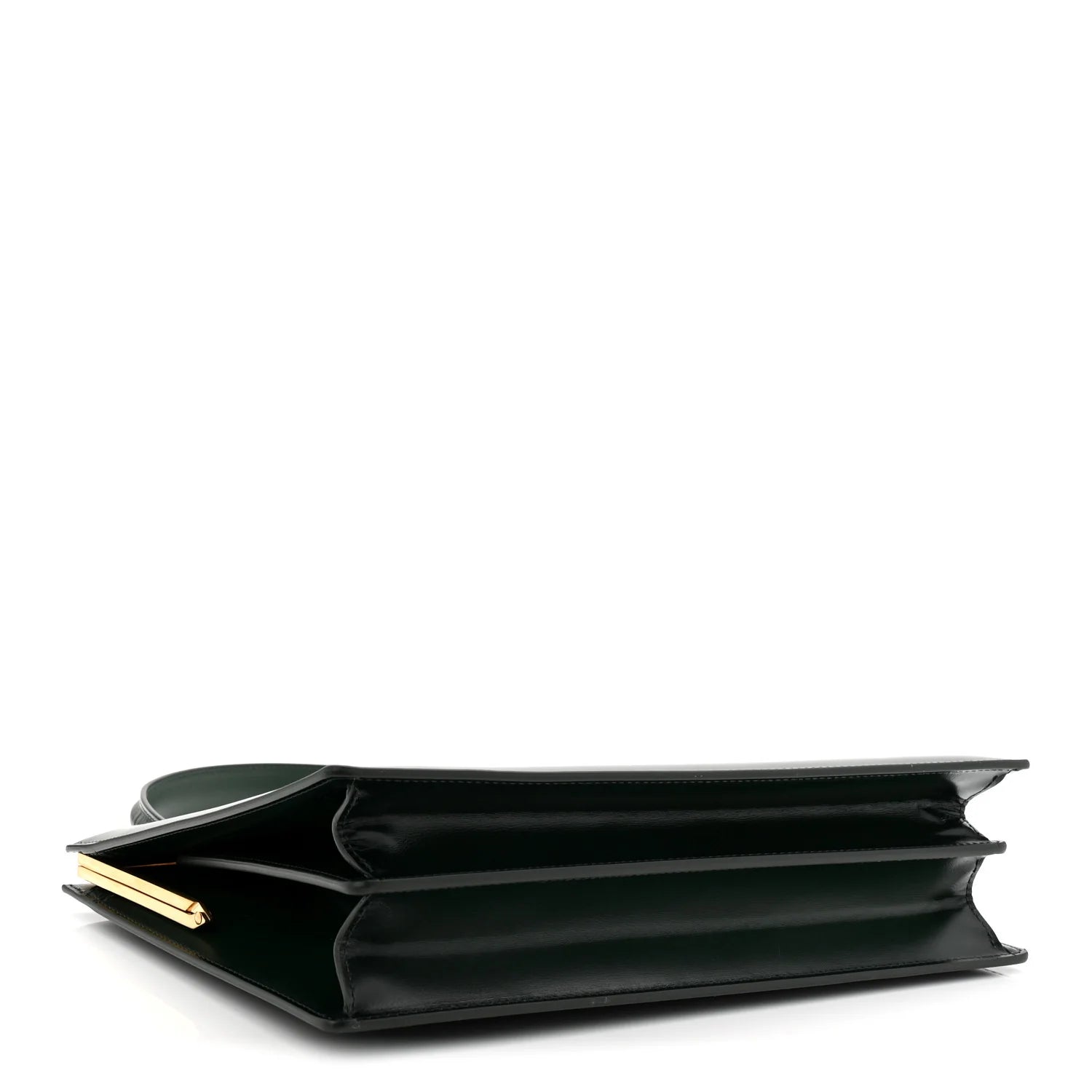 Patina Box Calfskin Medium Clasp Bag Dark Green