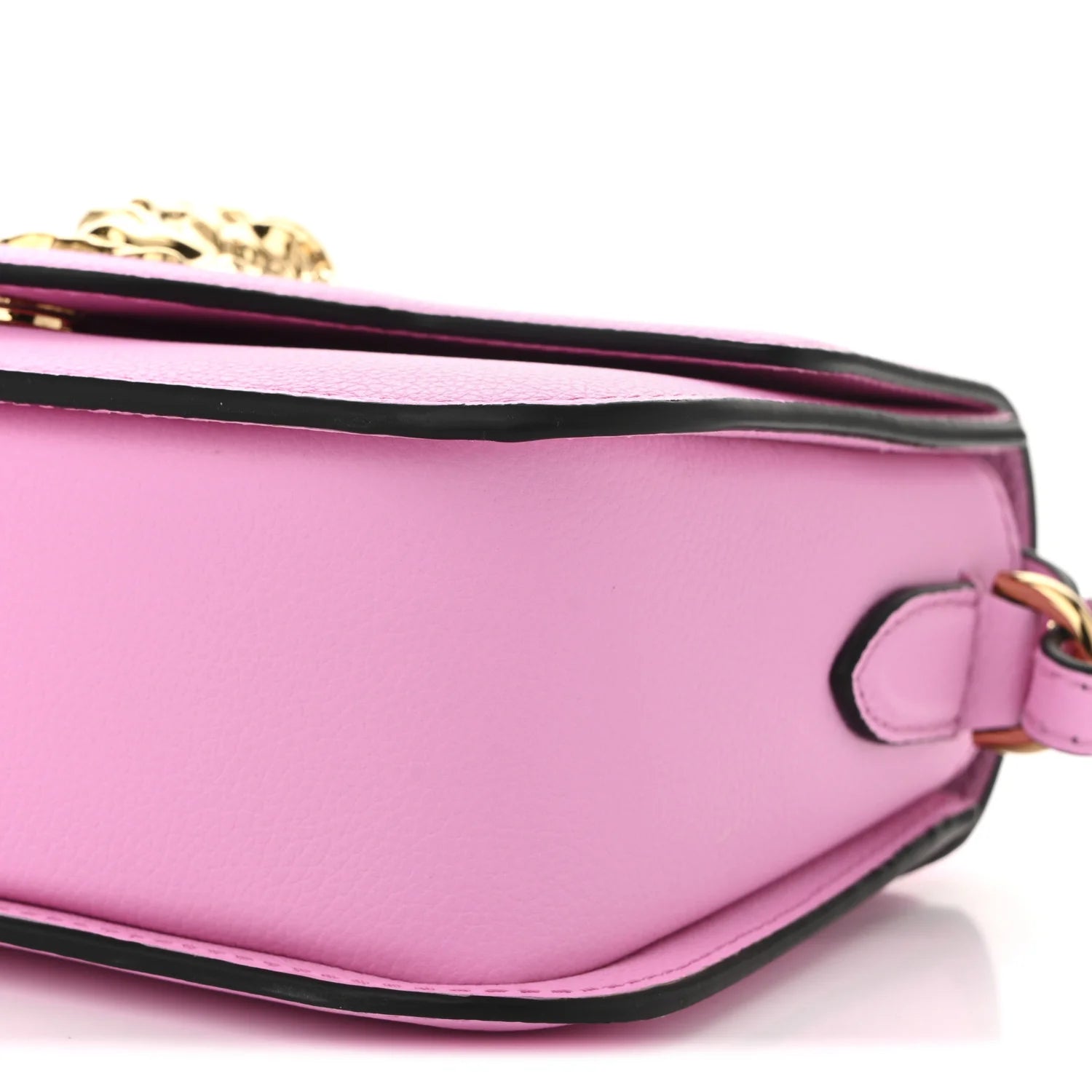Grained Calfskin La Medusa Shoulder Bag Pink
