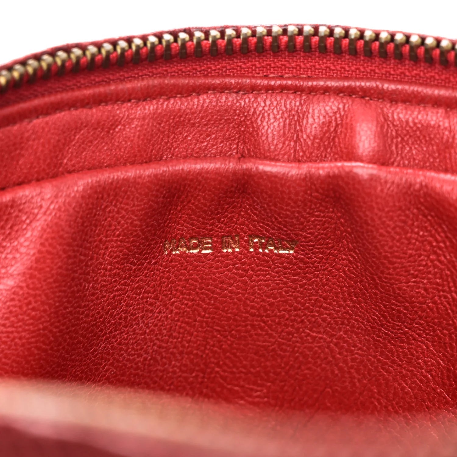 Lizard Quilted Small Tassel Camera Case Burgundy