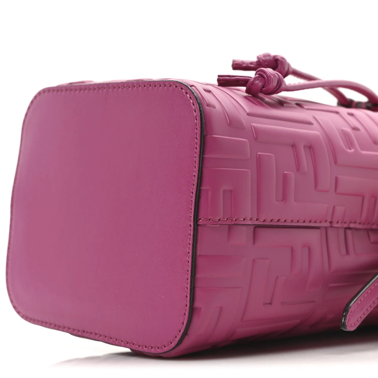 Vitello Liberty F Is  FF 1974 Embossed Mini Mon Tresor Bucket Bag Ciclamino Pilar