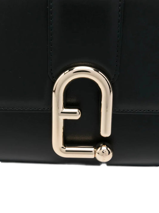 URBAN S BLACK LEATHER SHOULDER BAG
