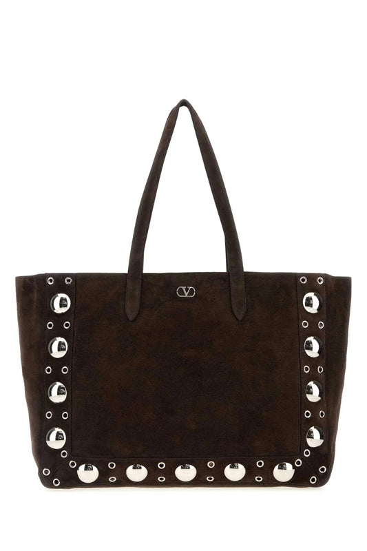 DARK BROWN SUEDE NELLCÃ´TE SHOPPING BAG