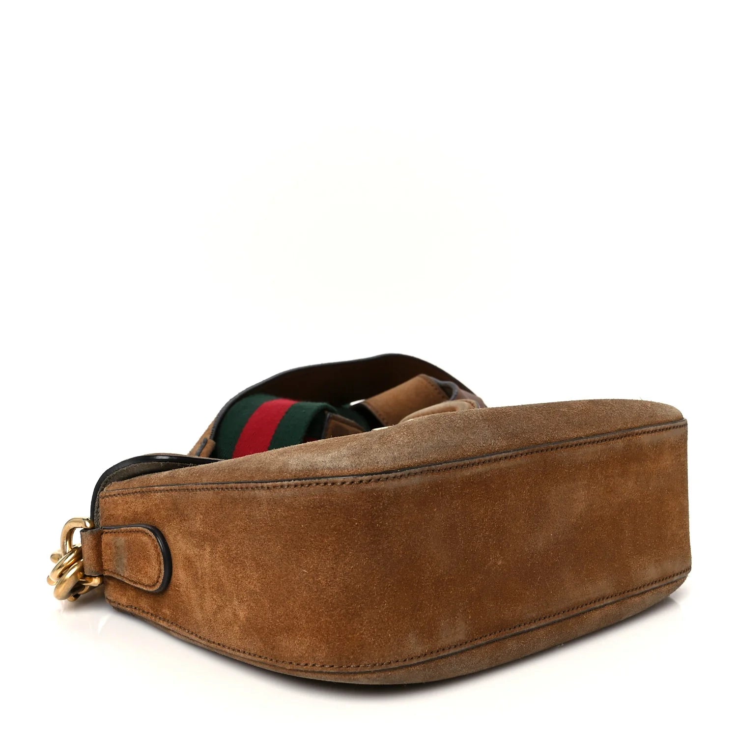 Suede Medium Lady Web Shoulder Bag New Marron