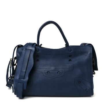 Veau Soyeux Perforated Blackout Hardware S City Bleu Marine