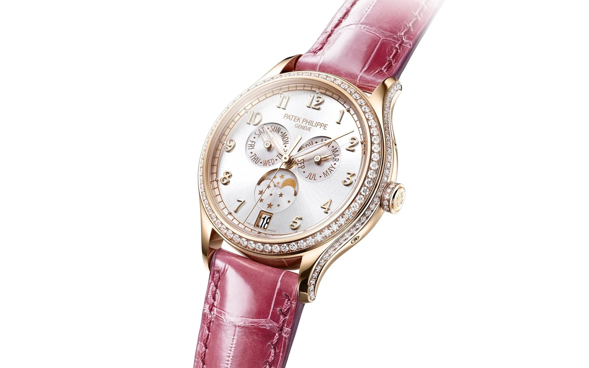 Complication, 18K Rose Gold Set with 155 Diamonds (~1.34 Ct), 38Mm, Annual Calendar Ref# 4947R-001