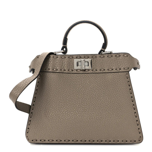 Cuoio Romano Selleria Mini Peekaboo I SEE U Iconic Satchel Fettuccia