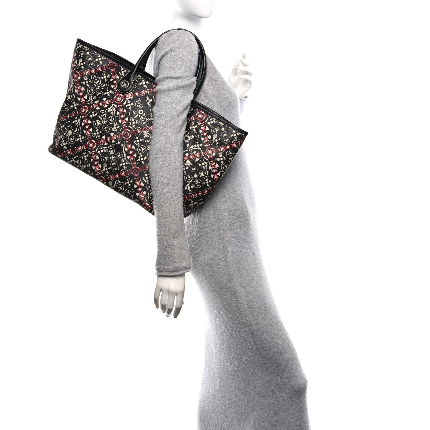 Coated Canvas Coco Small Tote Black