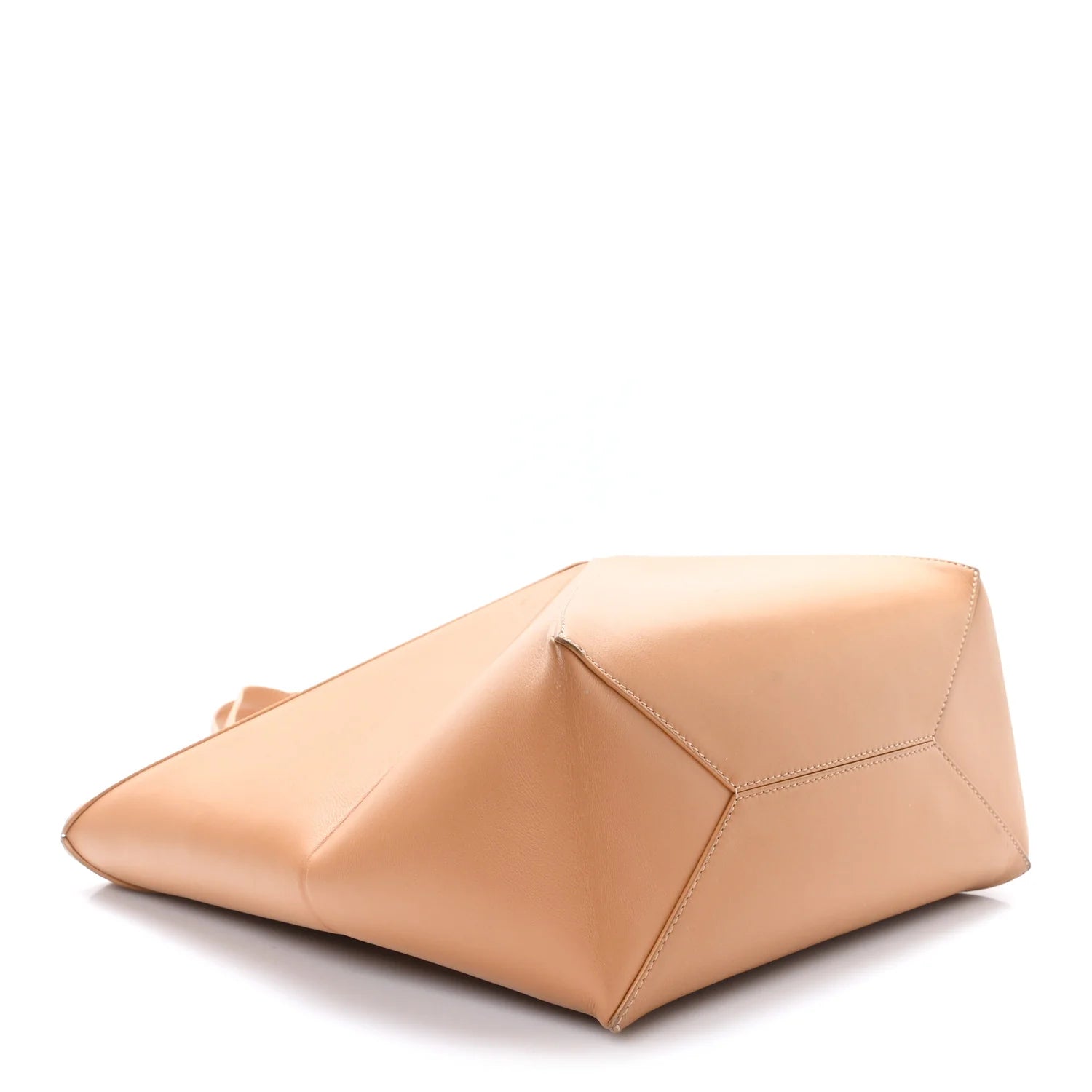 Shiny Calfskin Medium Puzzle Fold Tote Warm Desert