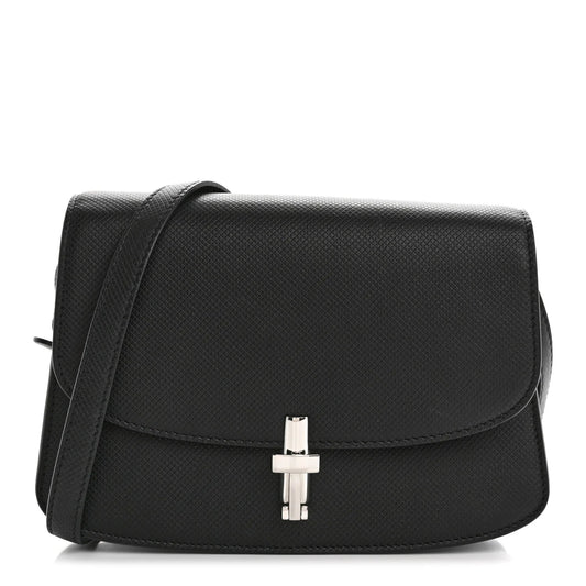 Stamped Saddle Calfskin the Sofia 8.75 Crossbody Black