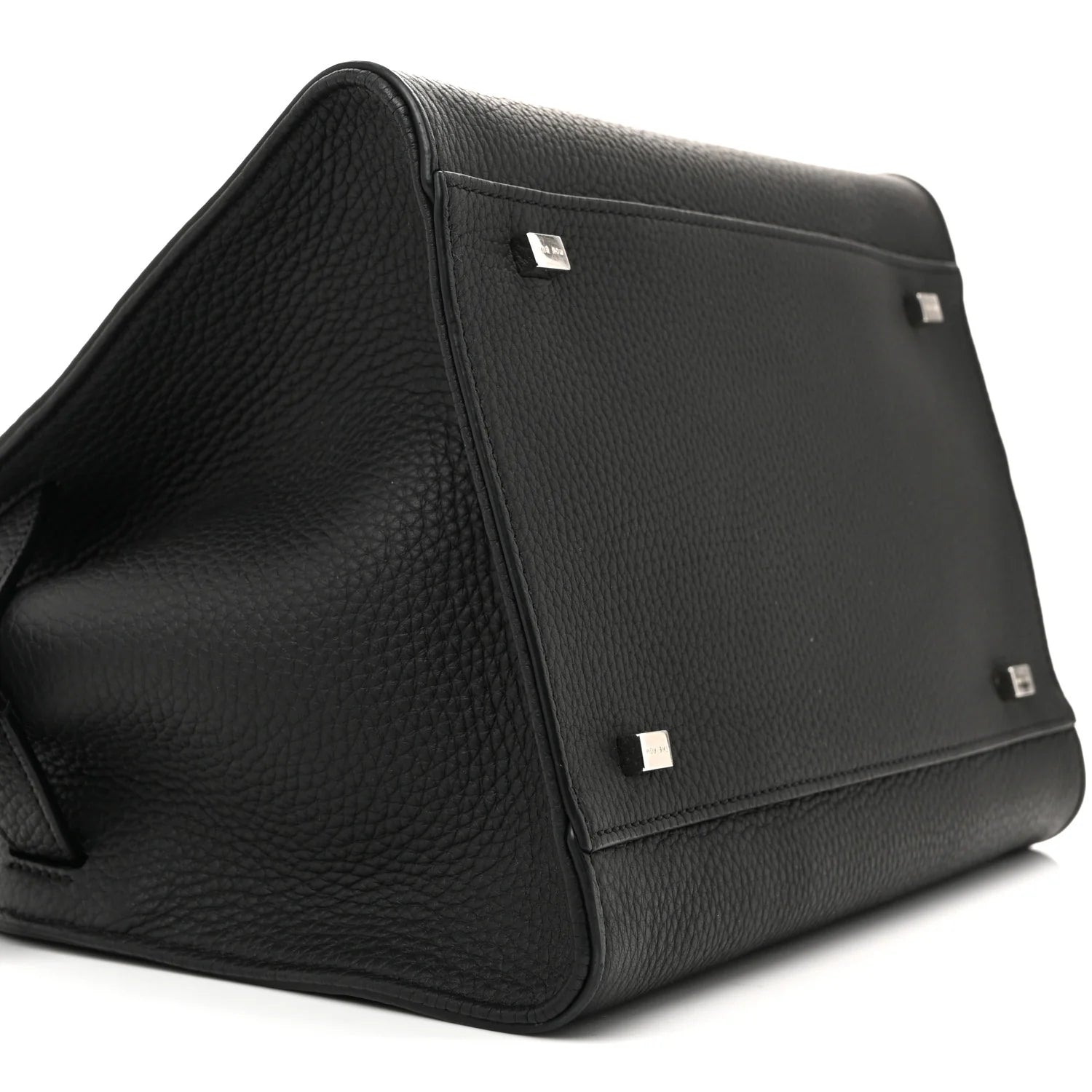 Grained Calfskin Soft Margaux 10 Bag Black