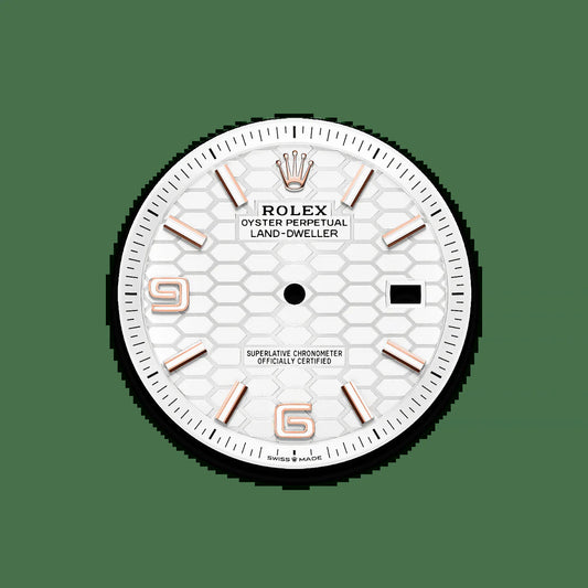 Unworn 2025,  Land-Dweller 40, 18K Everose Gold, Intense White Dial, Fluted Flat Jubilee, Ref# 127335-0001, Box and Papers