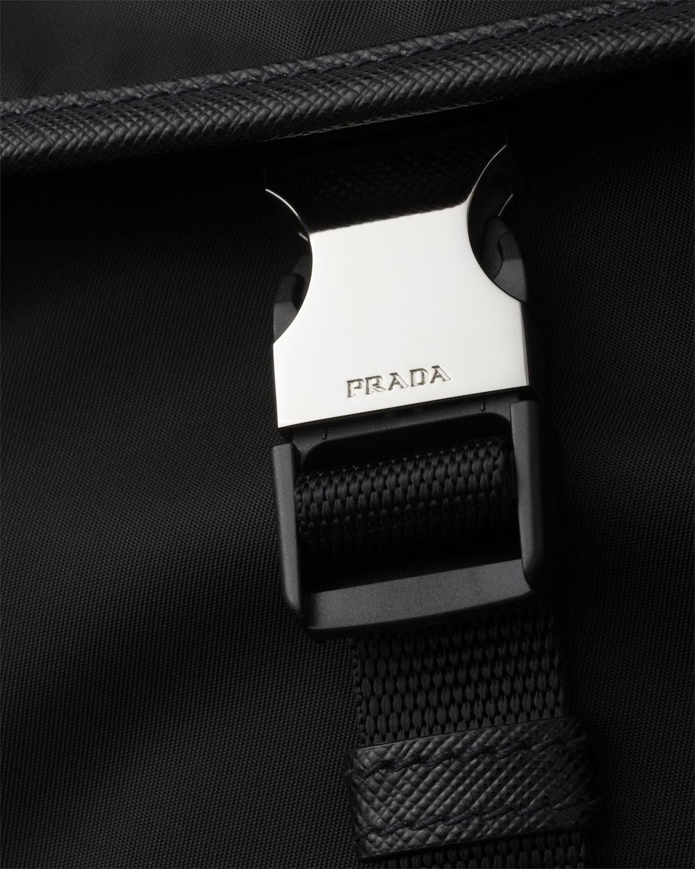 NYLON and SAFFIANO LEATHER SHOULDER BAG