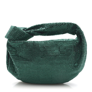 Crystal Embellished Satin Mini Hotfix Jodie Emerald