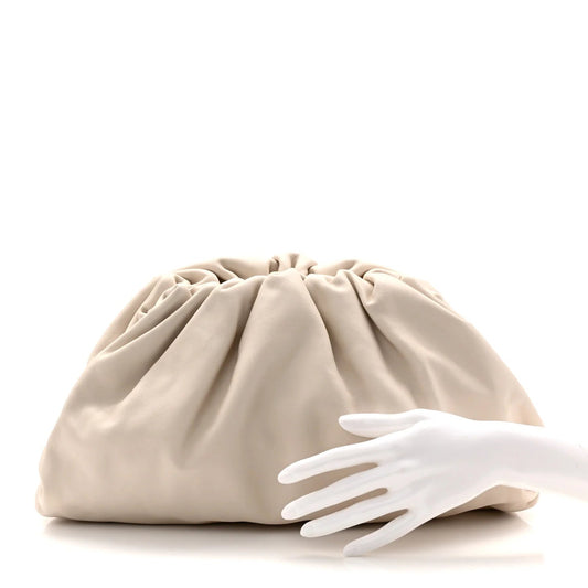 Smooth Butter Calf the Pouch Oversized Clutch Plaster