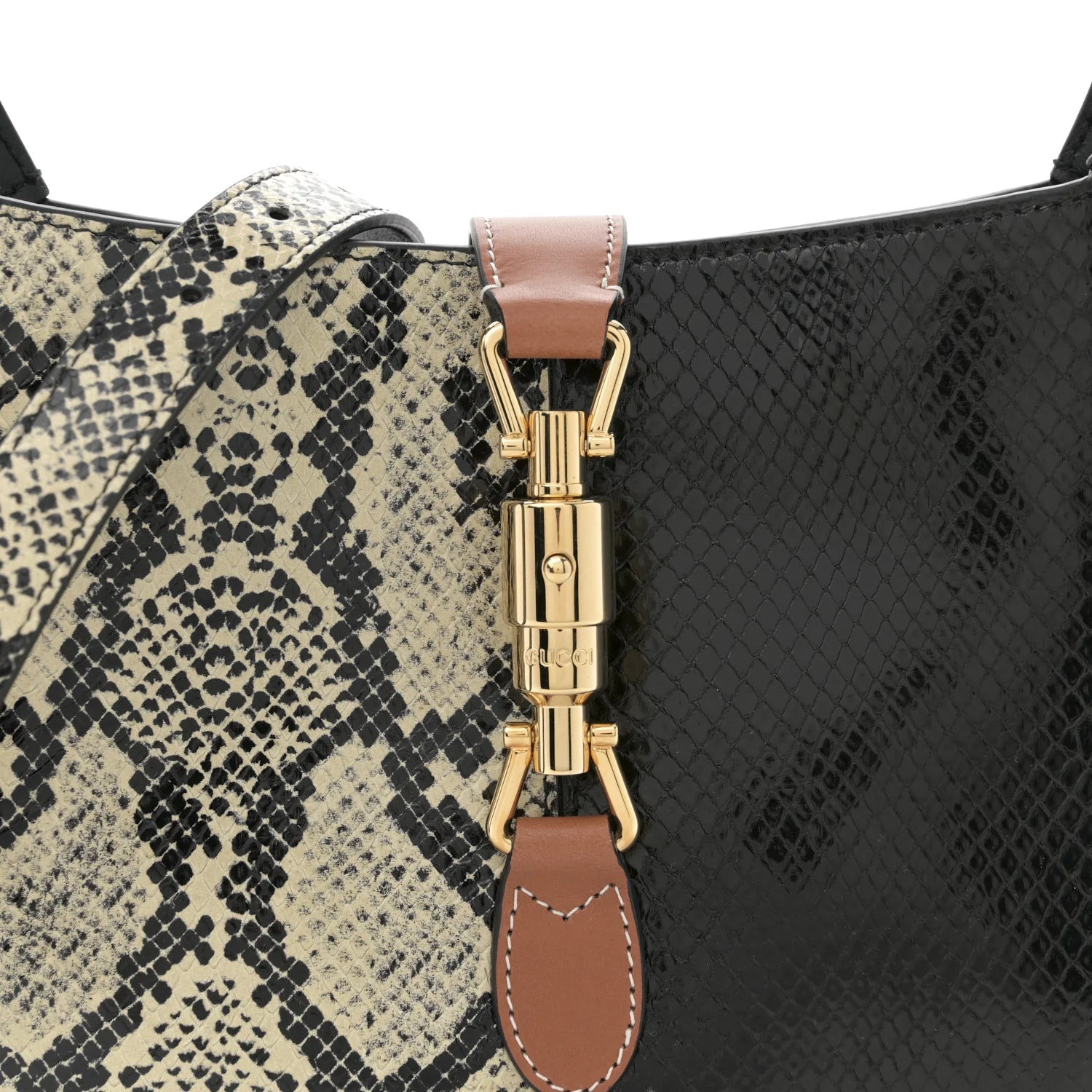 Snakeskin Small Jackie 1961 Hobo Black Beige