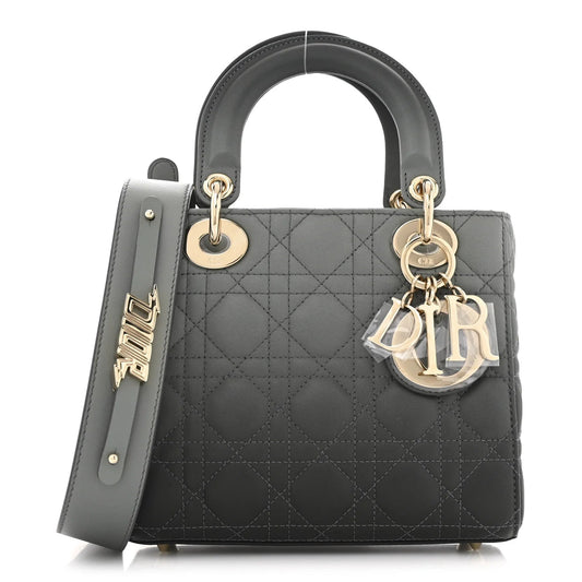 Lambskin Cannage Gradient Small My Abcdior Lady Dior Grey