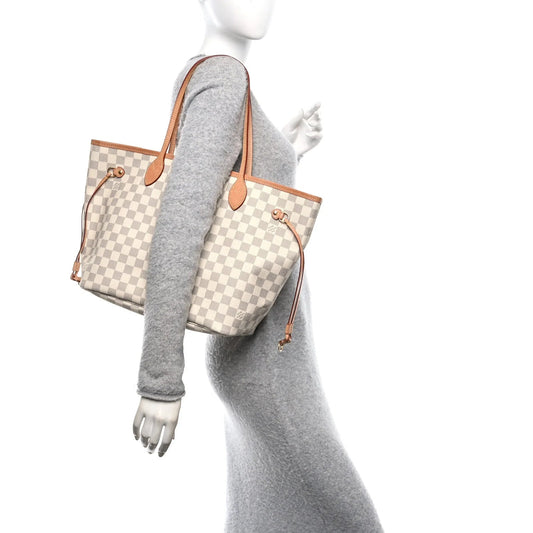 Damier Azur Neo Neverfull MM Rose Ballerine