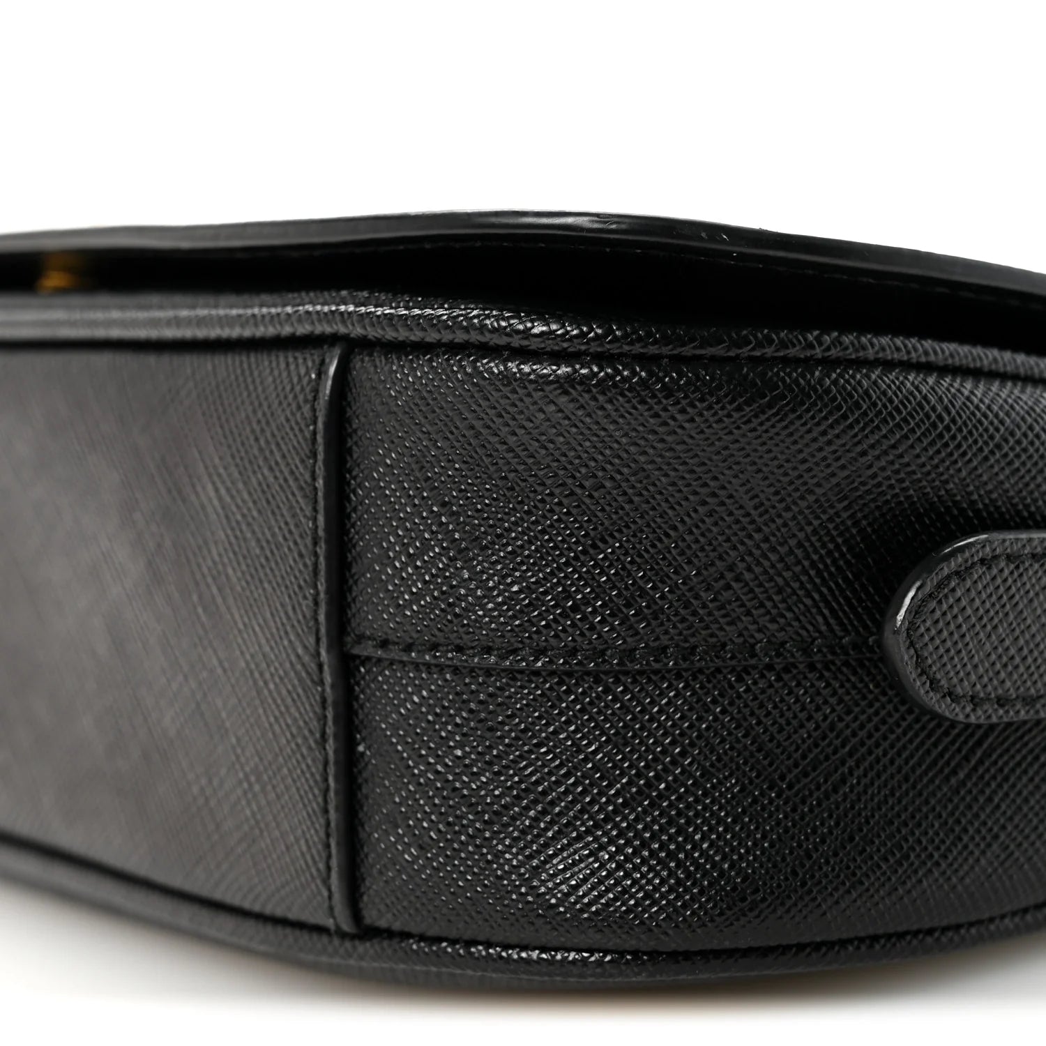 Saffiano Flap Crossbody Black