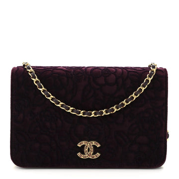 Velvet Metiers D'Art Wallet on Chain WOC Burgundy