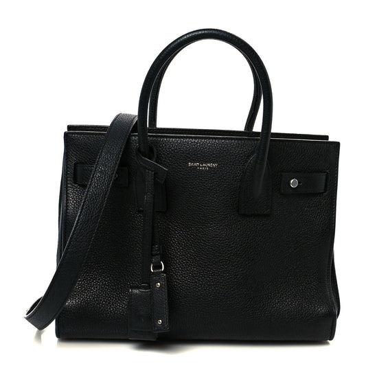 Grained Calfskin Baby Sac De Jour Souple Black