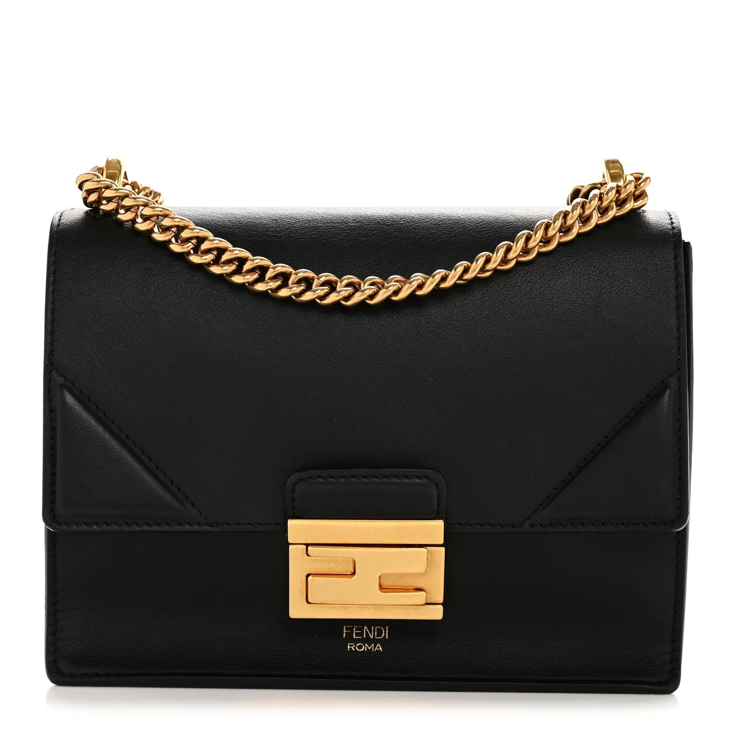 Vitello Grace Matte Small Kan U Shoulder Bag Black