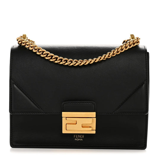 Vitello Grace Matte Small Kan U Shoulder Bag Black