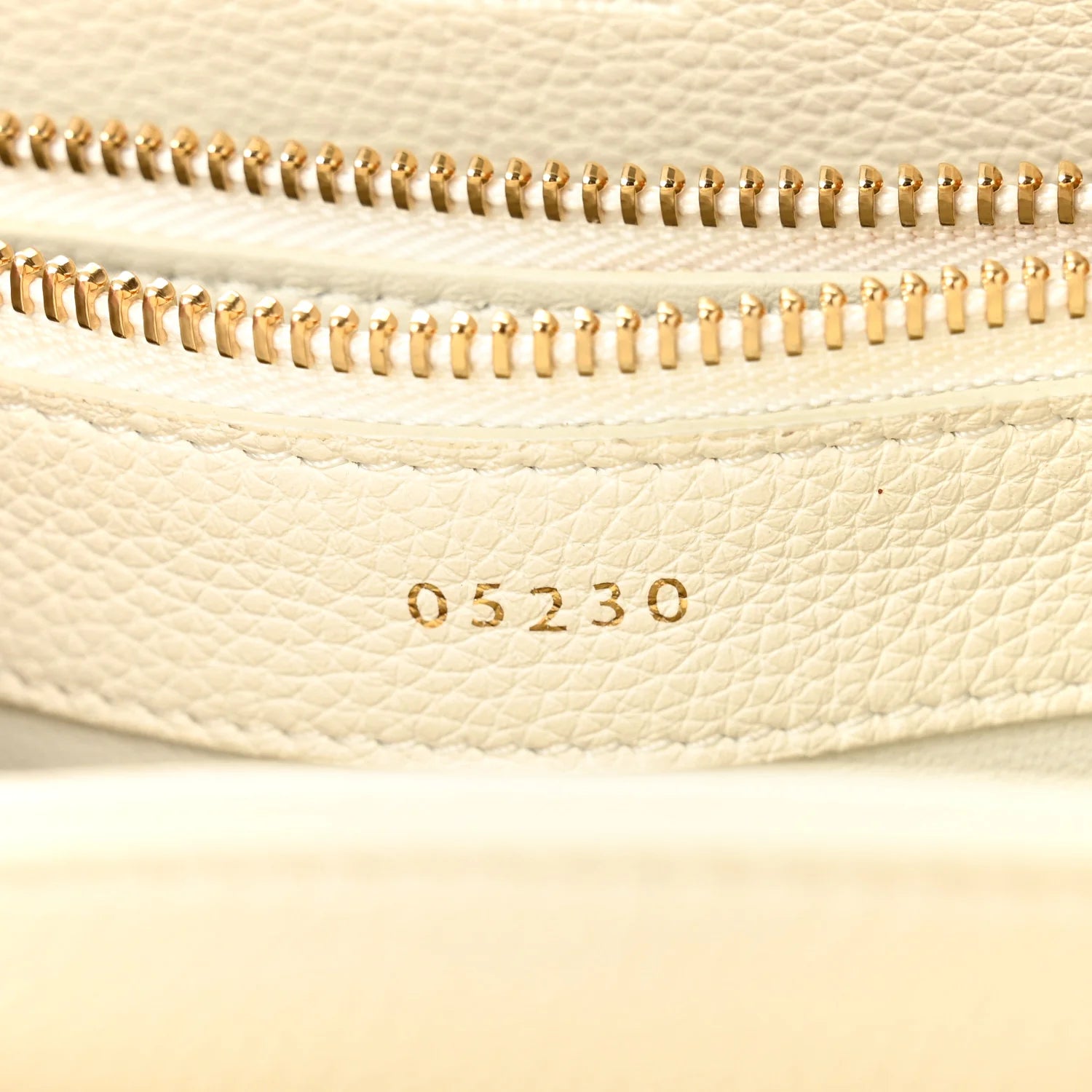 Grained Calfskin Small 16 Top Handle Bag White