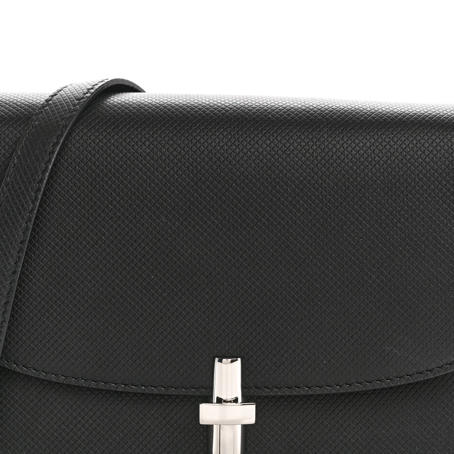 Stamped Saddle Calfskin the Sofia 8.75 Crossbody Black
