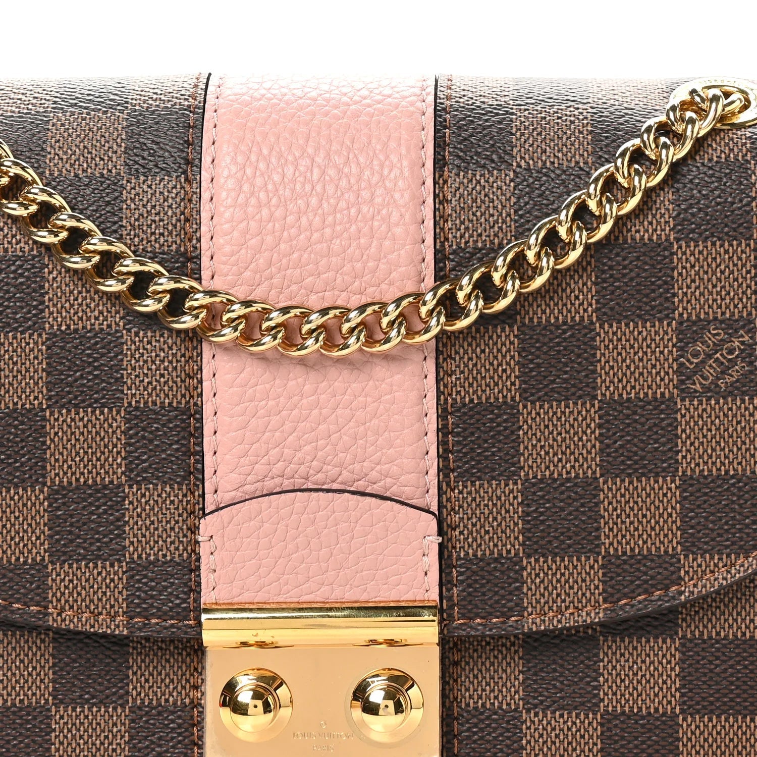 Damier Ebene Cuir Taurillon Wight Magnolia