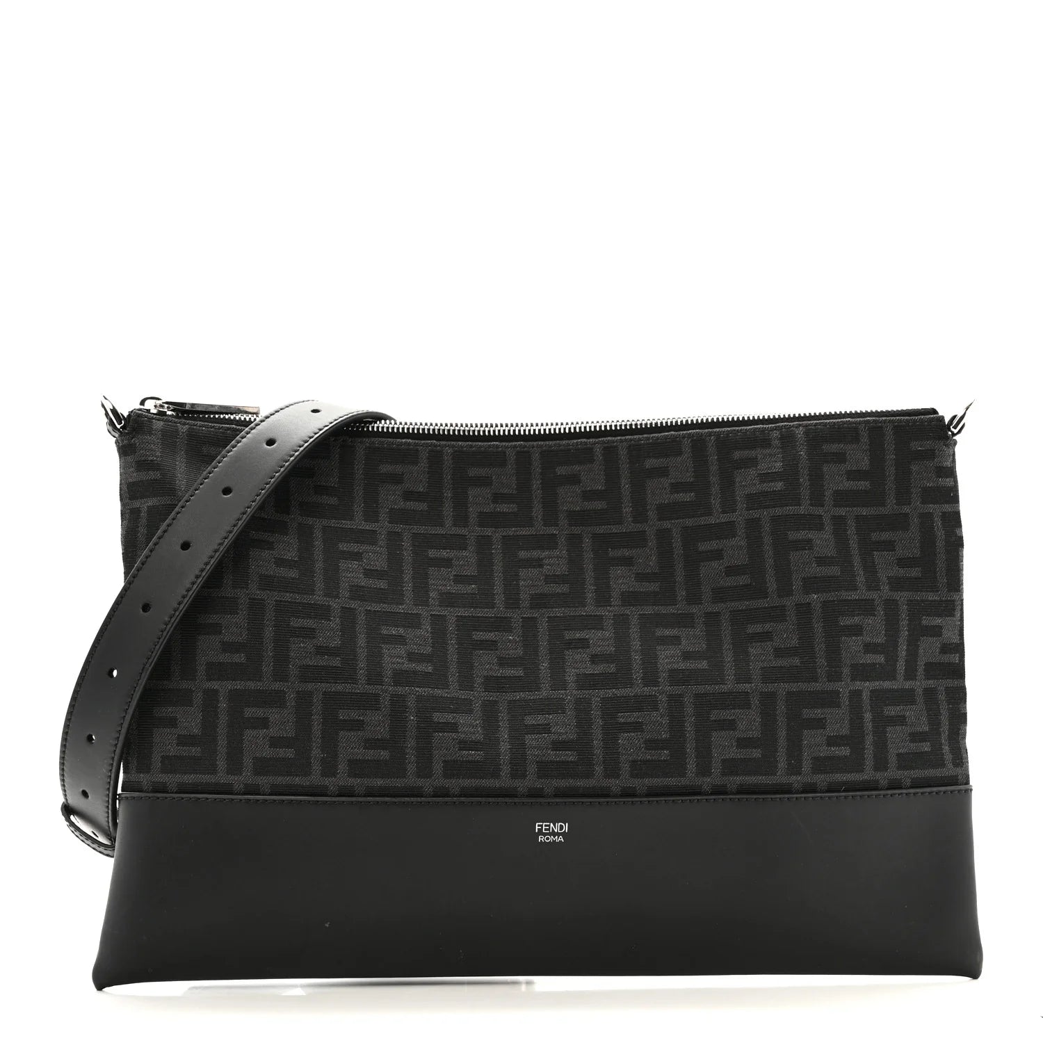 Vitello King Fabric Jacquard FF 1974 Messenger Black