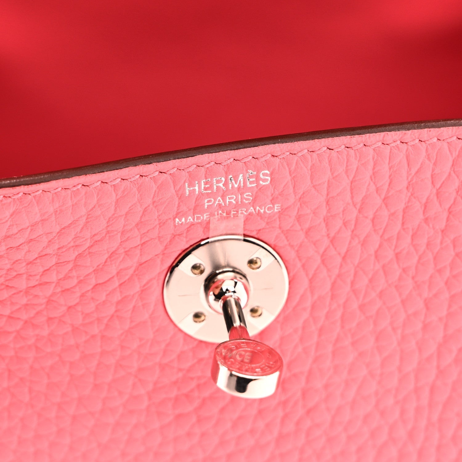 Taurillon Clemence Mini Lindy 20 Rose Azalee