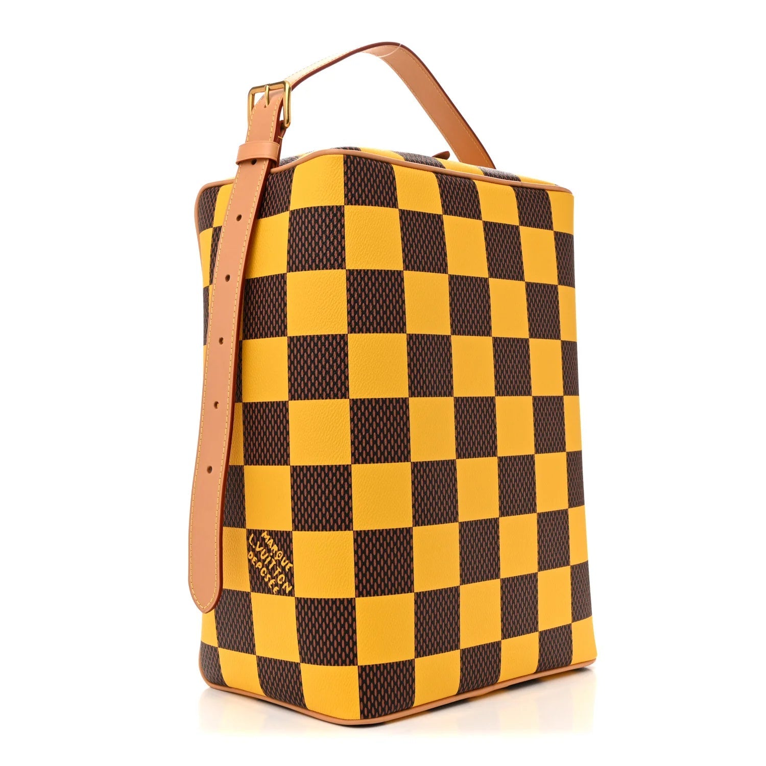 Damier Pop Shoes Bag Yellow