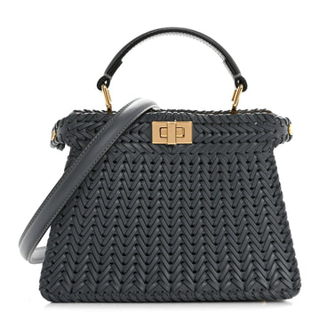 Vitello King Shiny Nappa Intreccio Petite Peekaboo I SEE U Satchel Tempesta