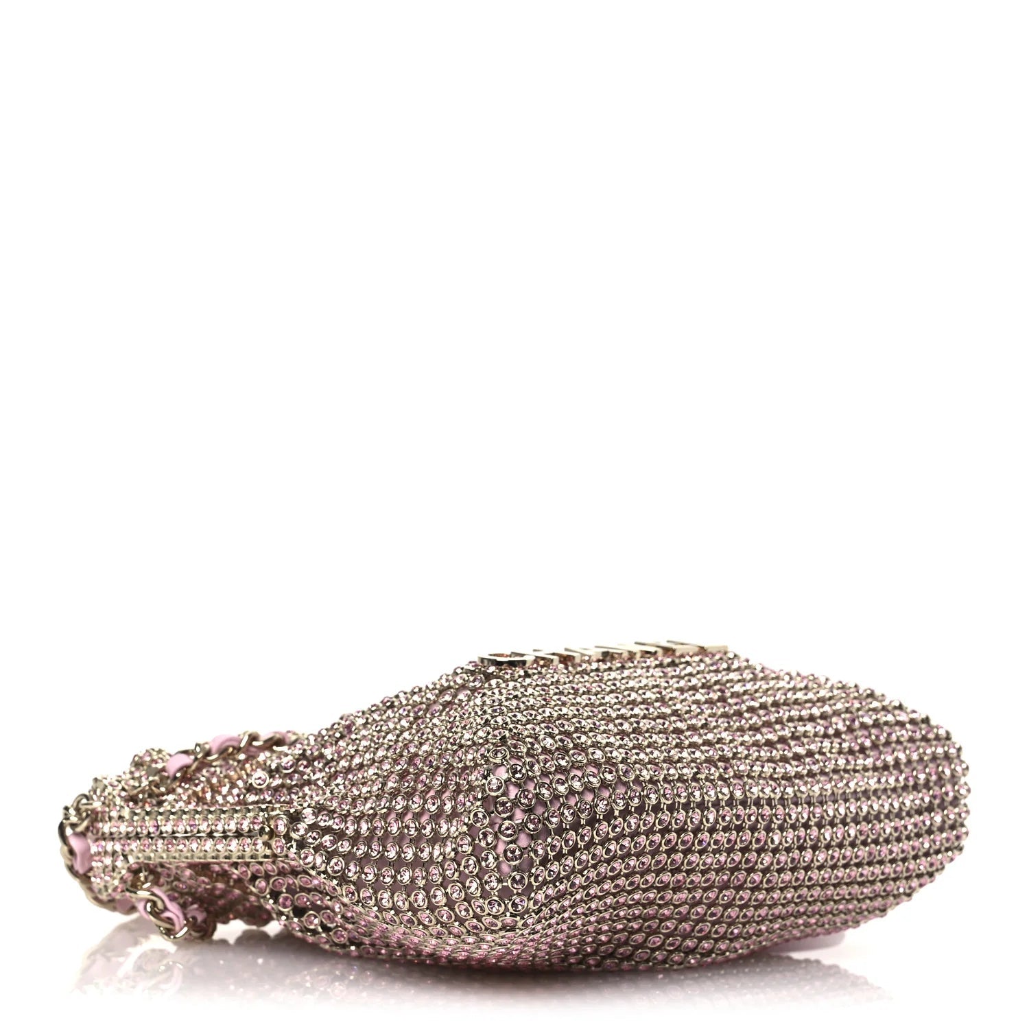Crystal Embellished Metallic Lambskin Mini  22 Pink