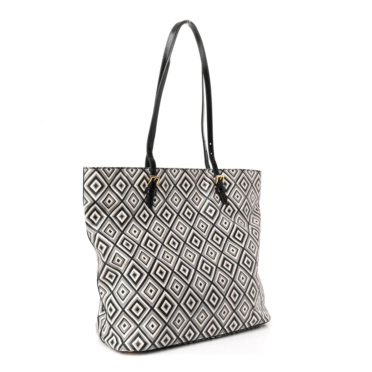 Saffiano Diamond Print Tote Multicolor