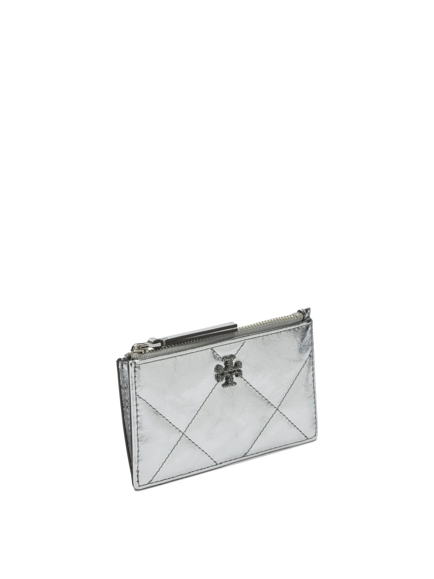 SILVER COW LEATHER CARD HOLDER