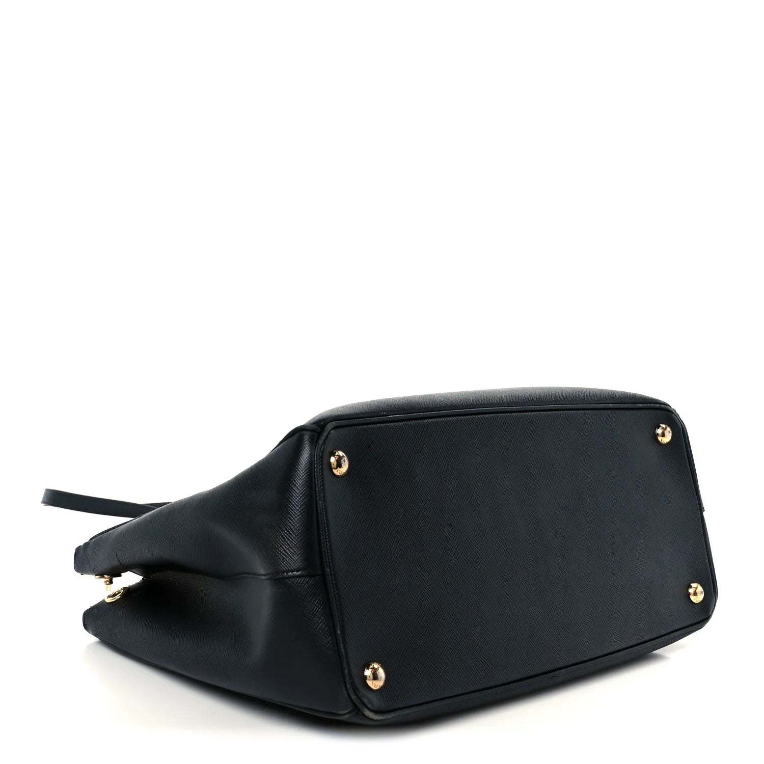 Saffiano Medium Galleria Double Zip Tote Black