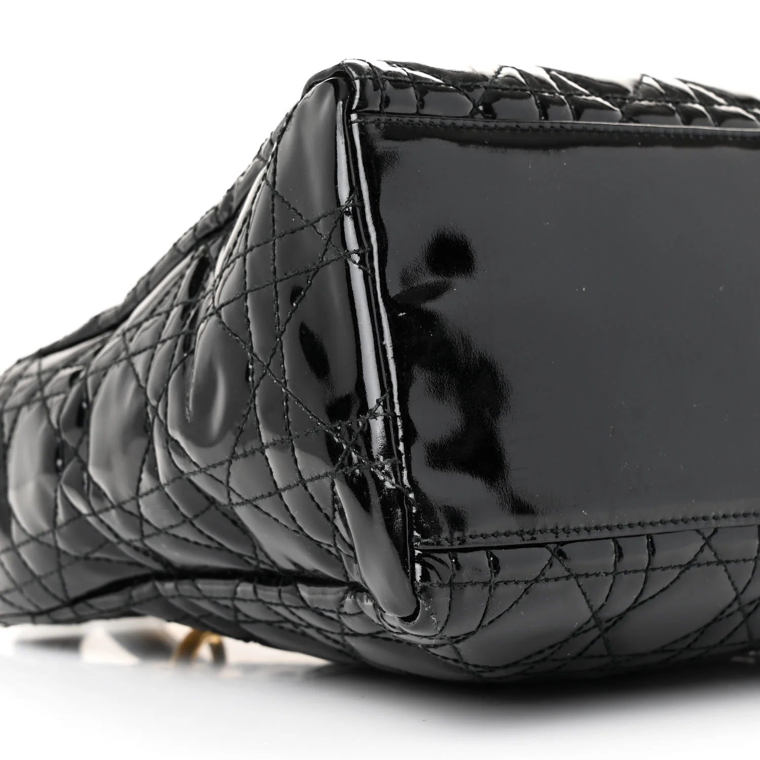 Patent Cannage Medium Lady Dior Black