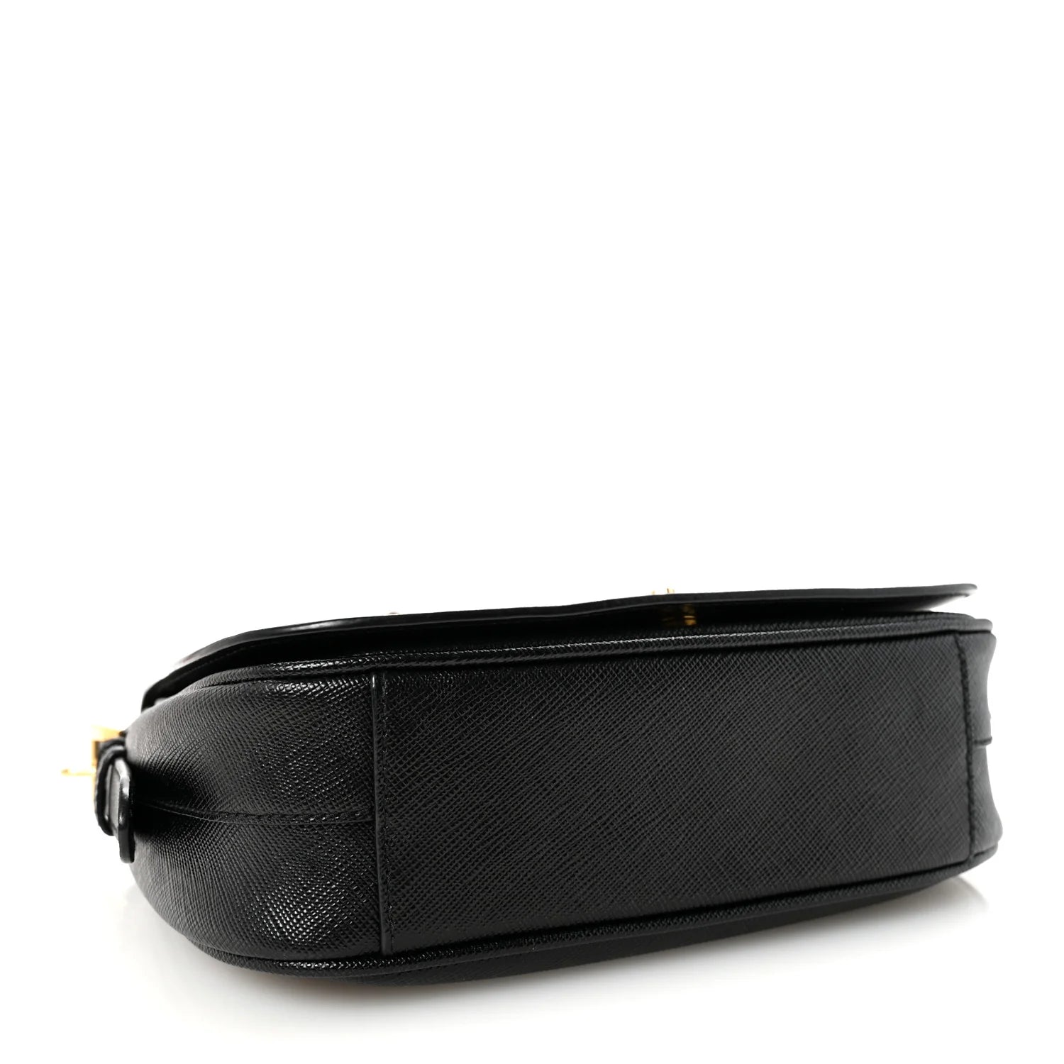 Saffiano Flap Crossbody Black