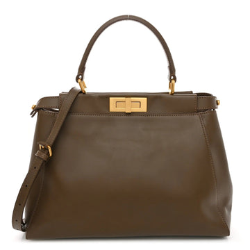 Vitello Morgan Snakeskin Medium Peekaboo Iconic Satchel Foresta