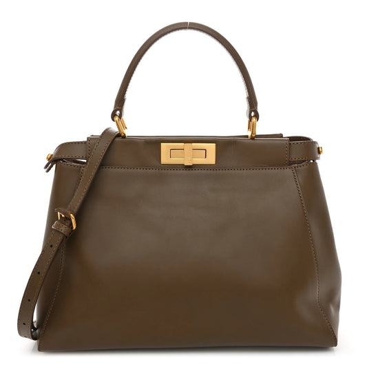 Vitello Morgan Snakeskin Medium Peekaboo Iconic Satchel Foresta